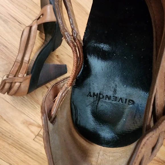 Givenchy Brown Leather Wooden Soled Sandals - size 5.5 - Picture 13 of 13